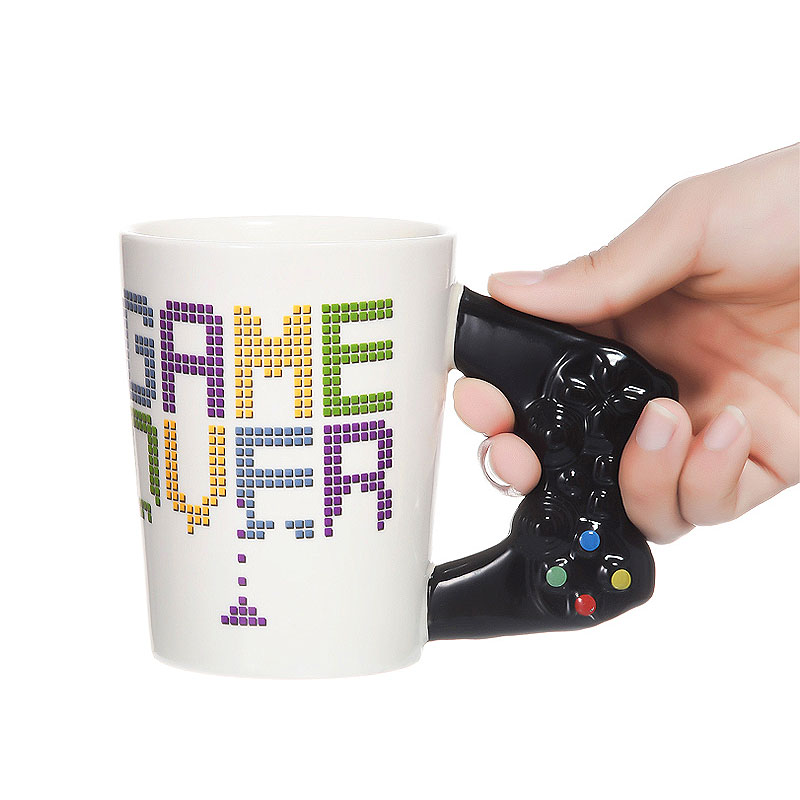 Coffee Tea Game - 400ml Creative Game Handle Ceramic Cup