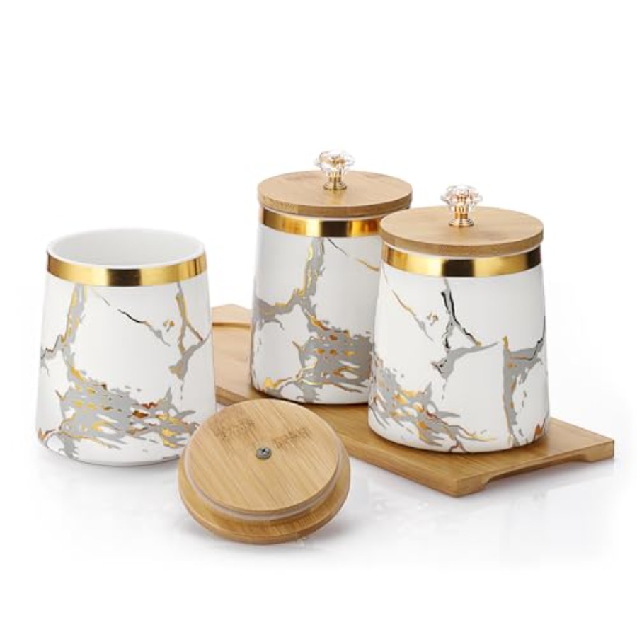 Coffee Tea And Sugar Set - Set of 3 Canisters Set for