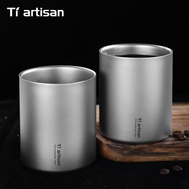 Coffee Tea Game - Tiartisan 380ml Titanium Handless Coffee Mug
