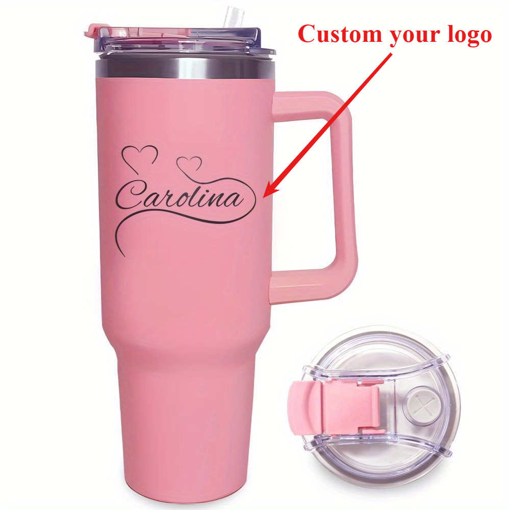 Coffee Tea Name - Personalized Name or Text 40oz Stainless