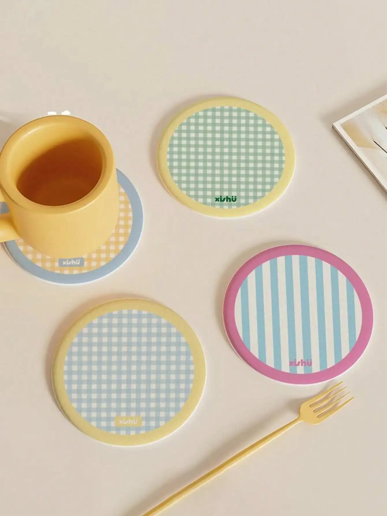 Coffee Tea Holders - 1pc Hard Silicone Coaster Absorbent Mat