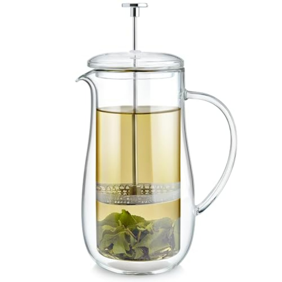 French Press Glass - Insulated Double-Walled Glass French Press –