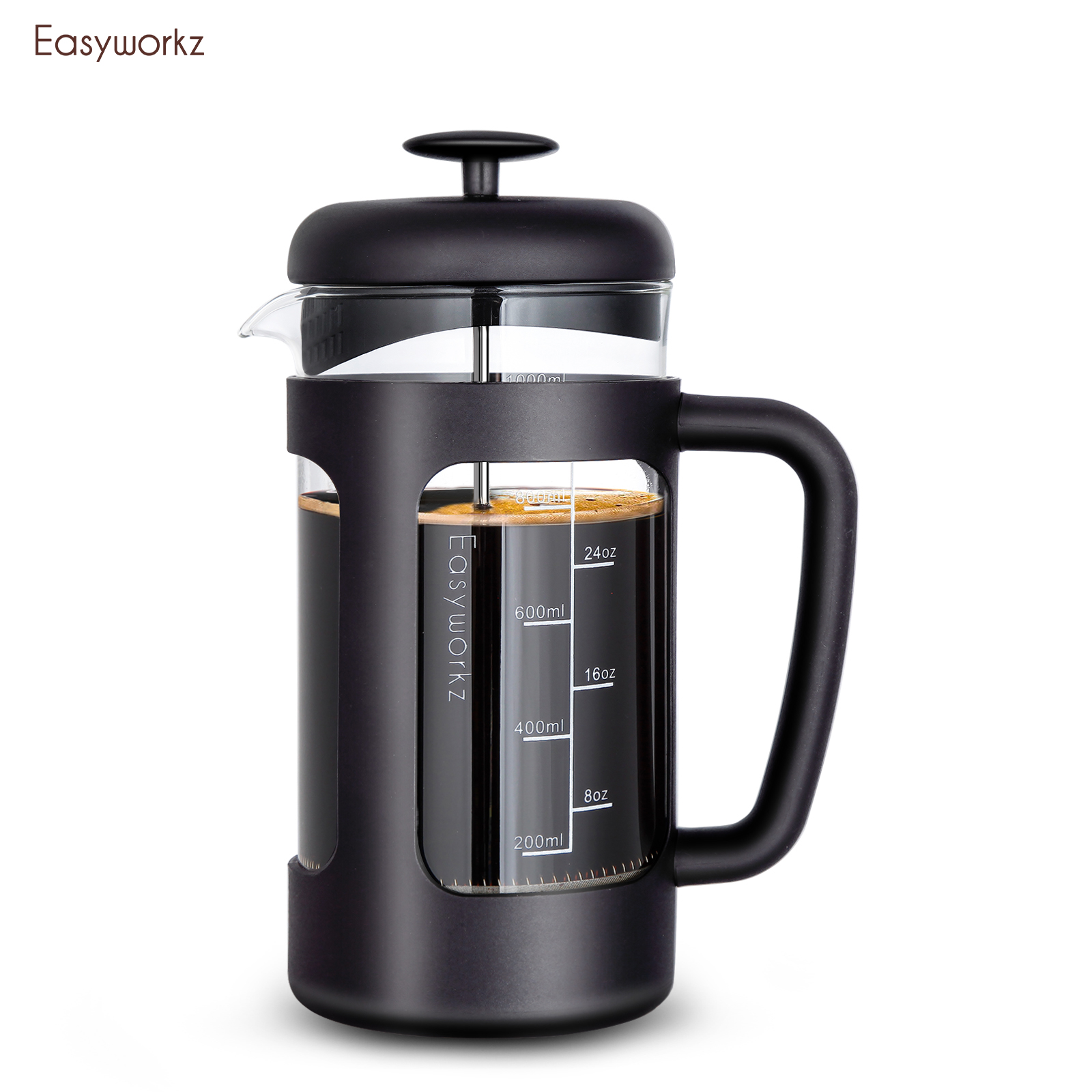 French Press Glass - Easyworkz French Press Coffee Tea Maker
