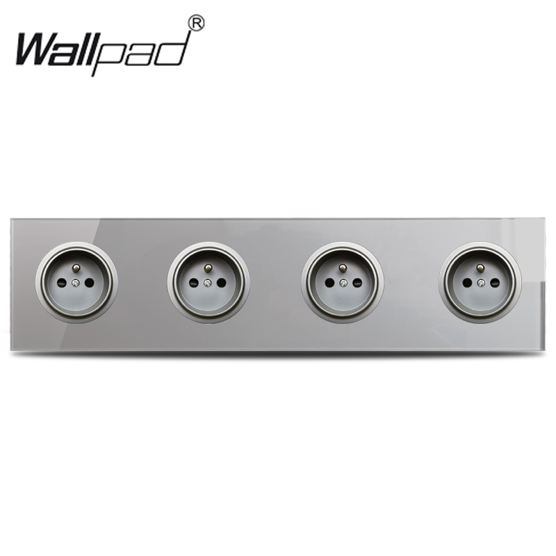 French Press Glass - 4 Way French Wall Socket, Tempered