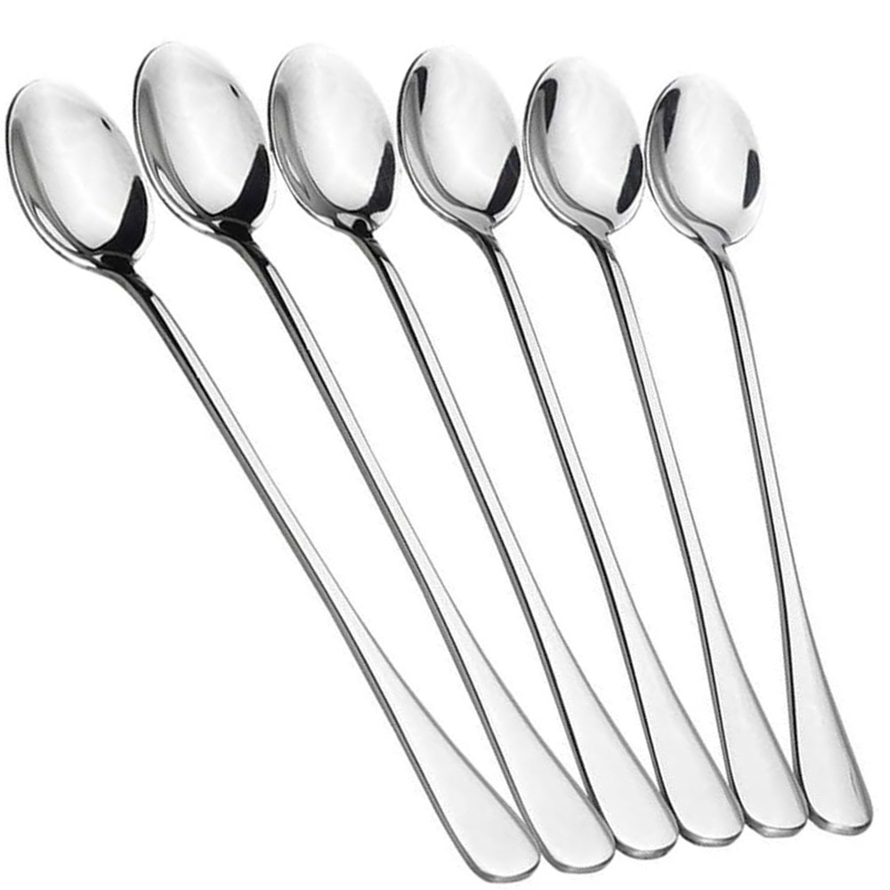 Coffee Tea And Sugar Set - 6 Piece Set of Long Handled