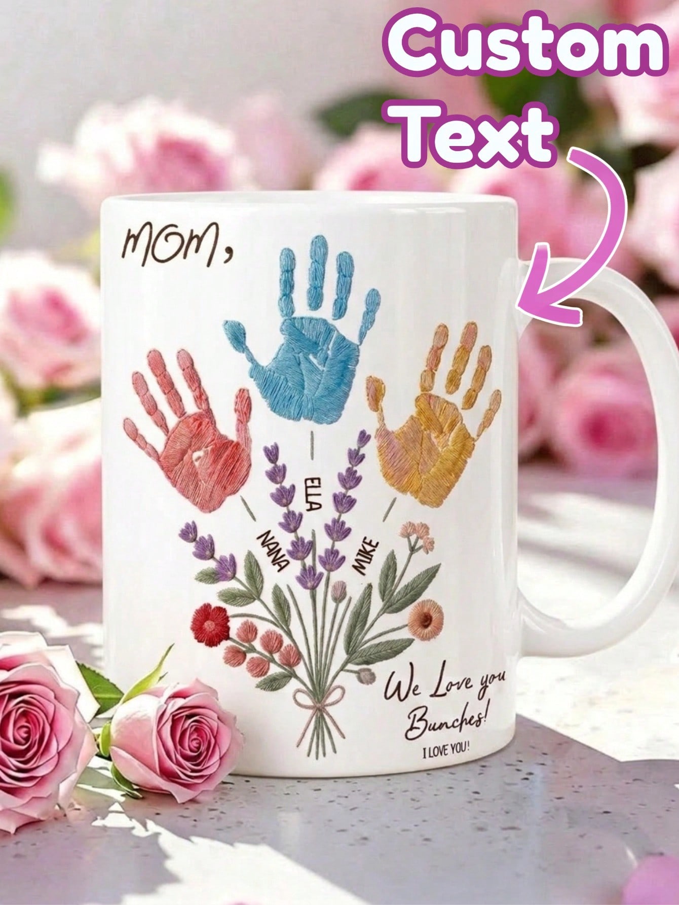 Coffee Tea Name - 1 Set Custom Text Name Mug
