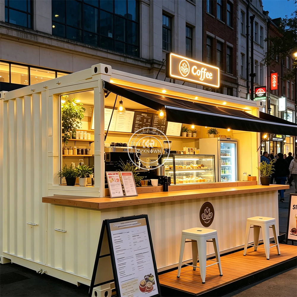 Tea Coffee Set Up - Outdoor Food Container Trailer Mobile Coffee