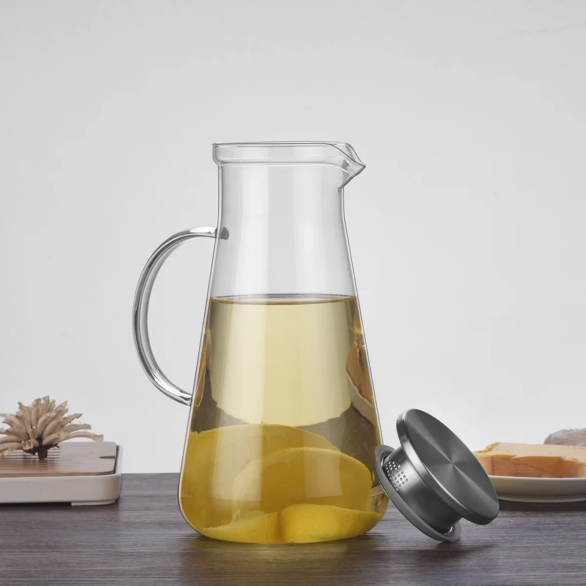 2.2L Glasses Cold Water Bottle - Coffee Tea Decanter 评论和价格