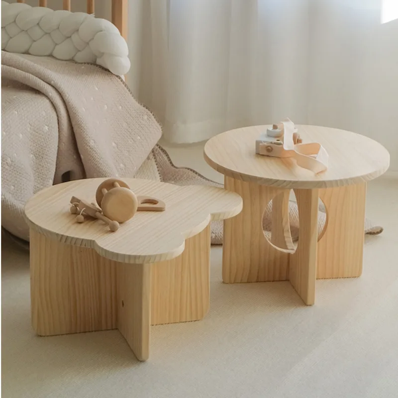 Solid Wood Children's Small Ta - Tea Coffee Set Up 评论和价格