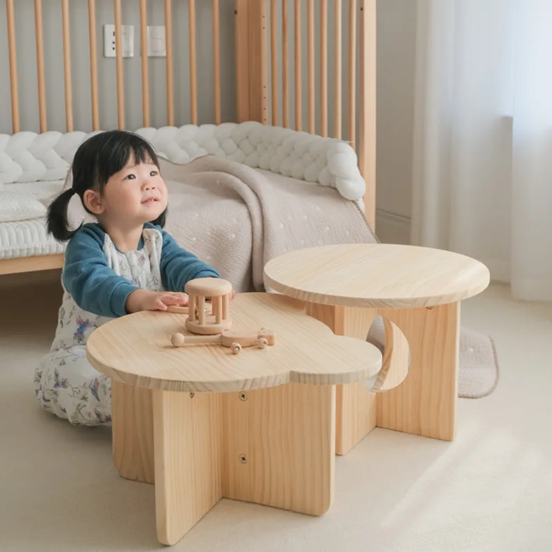 Solid Wood Children's Small Ta - Tea Coffee Set Up 评论和价格