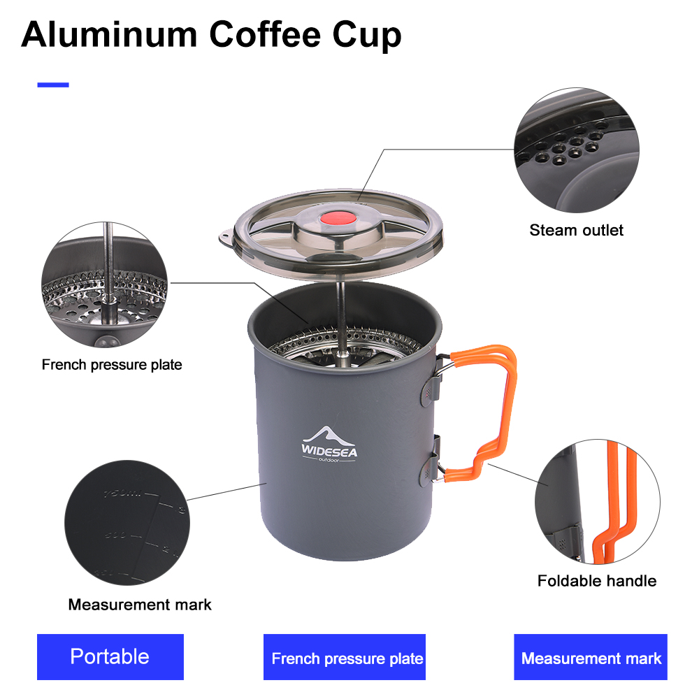 Widesea Camping Coffee Pot wit - French Press Glass 评论和价格