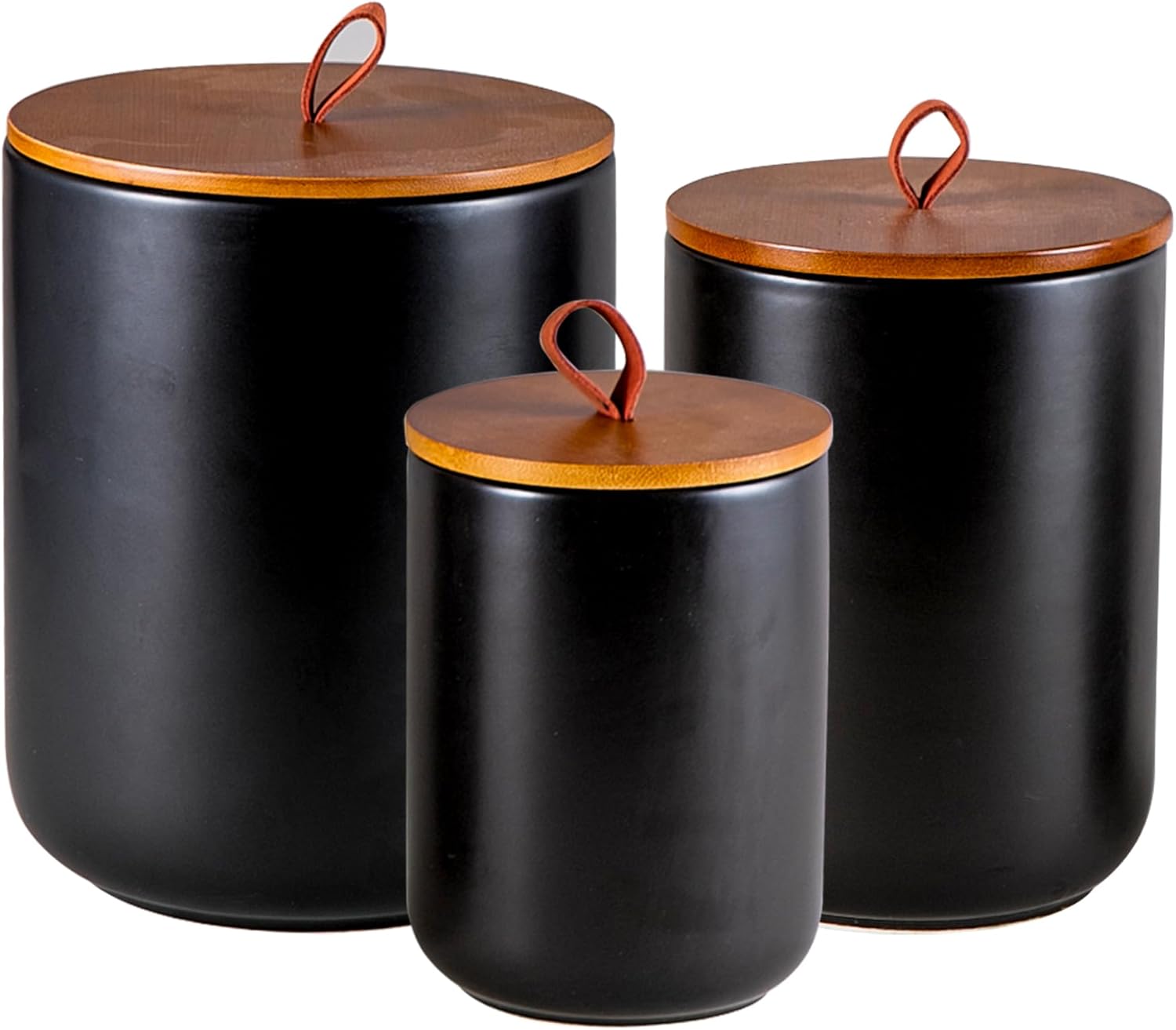 Ceramic Canister Set (30 oz, 4 - Coffee Tea And Sugar Set 评论和价格