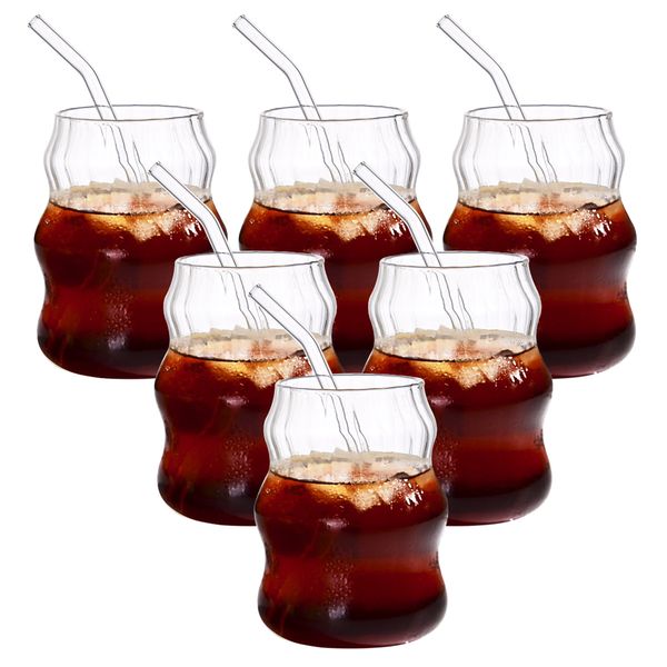 6 Pcs 19oz Glass Coffee Cup Se - Coffee Tea & Jane 评论和价格