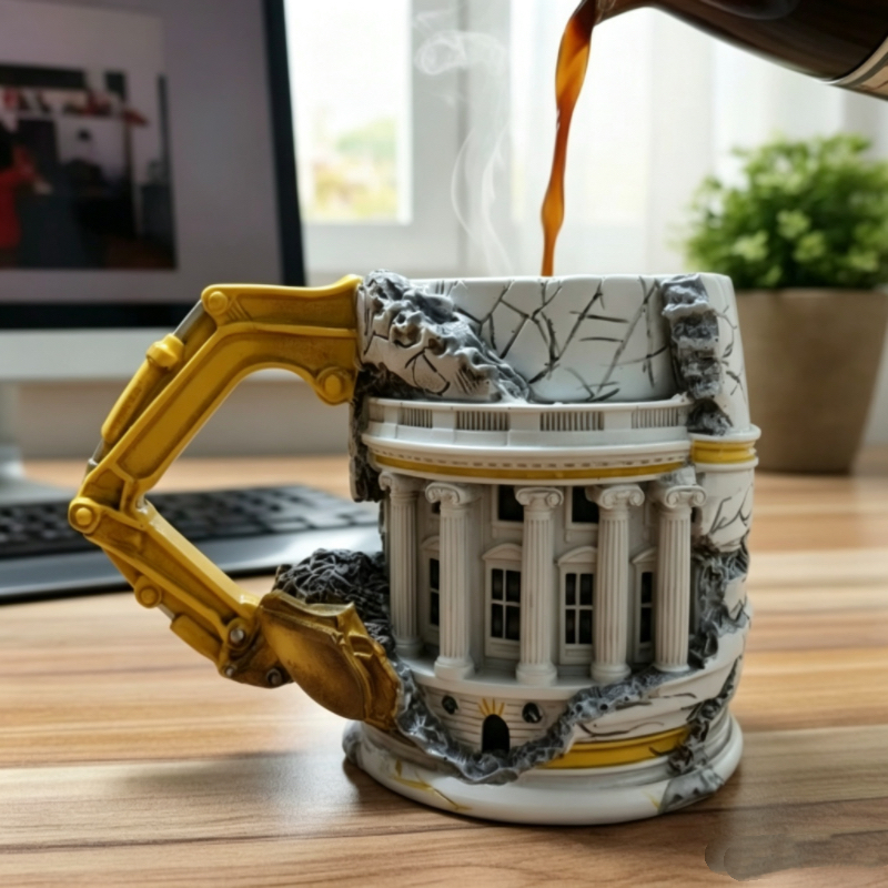 3D Excavator Breaking Building - Coffee Tea Break 评论和价格