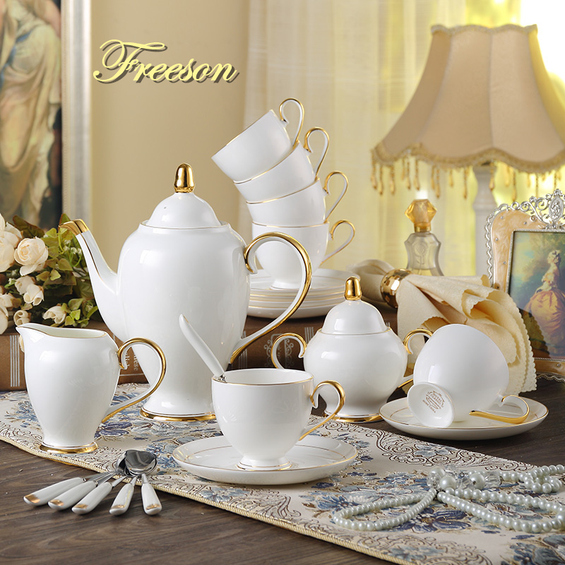 Grace Bone China Coffee Set Wh - Coffee Tea And Sugar Set 评论和价格