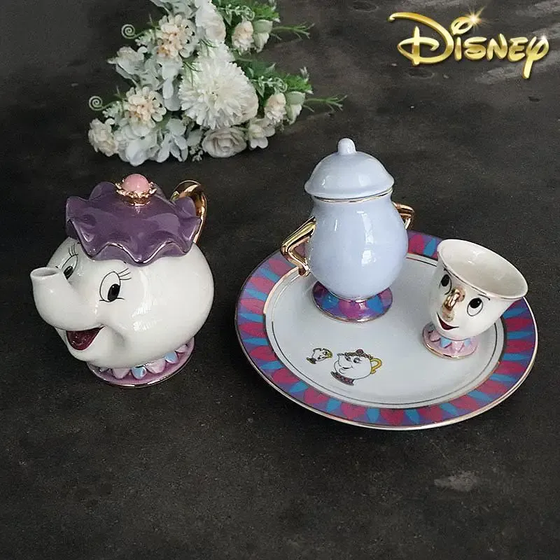 Hot Teapot Cartoon Beauty And  - Coffee Tea And Sugar Set 评论和价格
