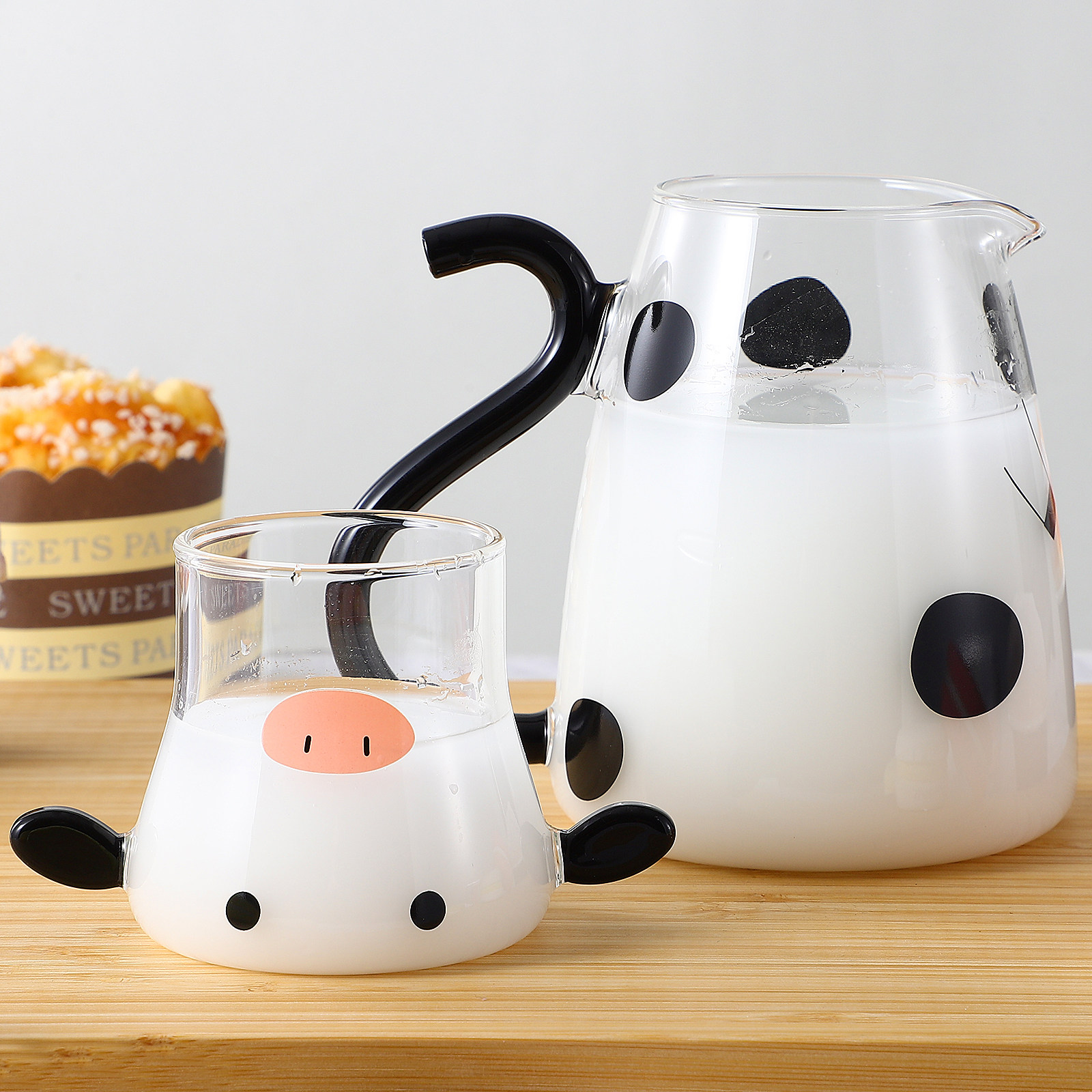 Glass Kettle with Cup Cartoon  - Dispenser Coffee And Tea 评论和价格