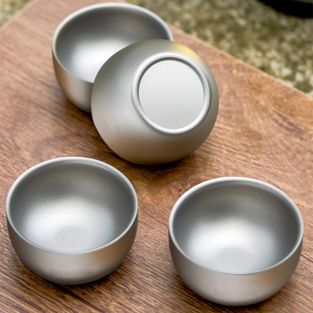 D2 Pure Titanium Double-layer  - Coffee Tea And Sugar Set 评论和价格