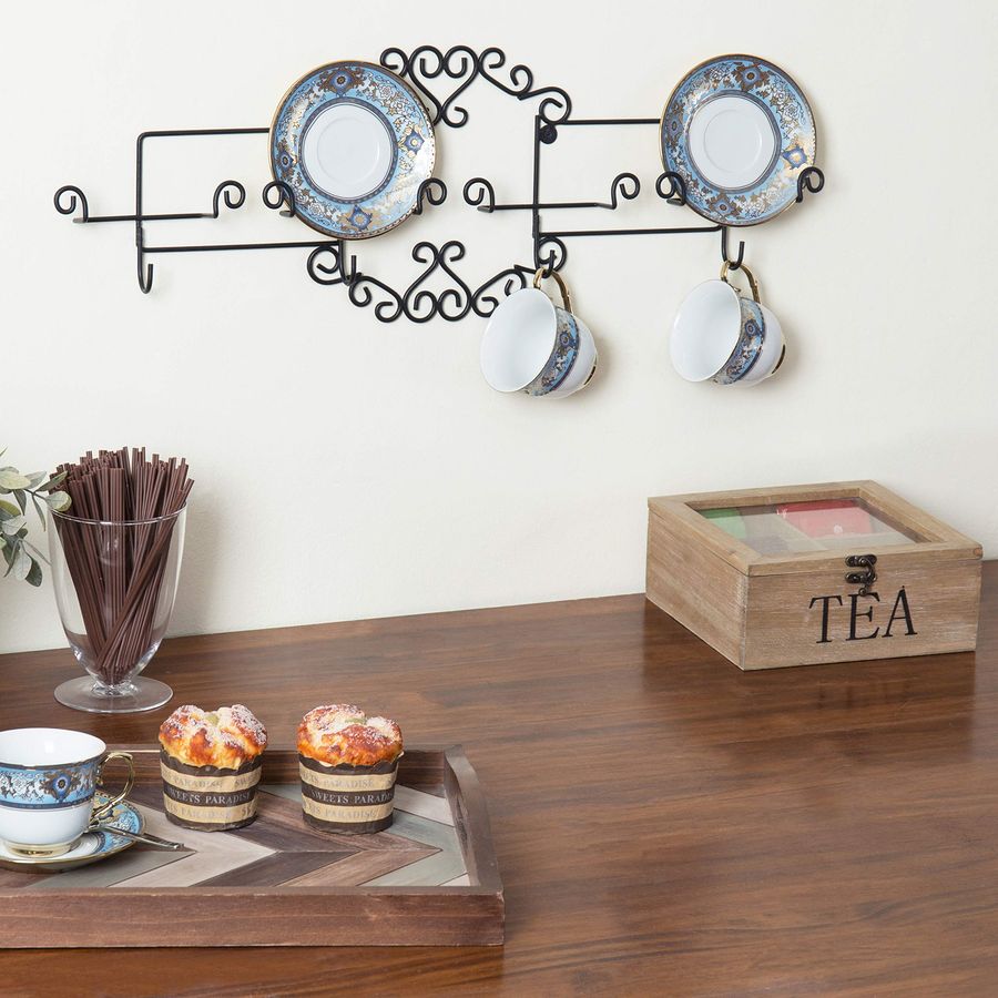 Vintage Scrollwork Black Metal - Tea Coffee Set Up 评论和价格