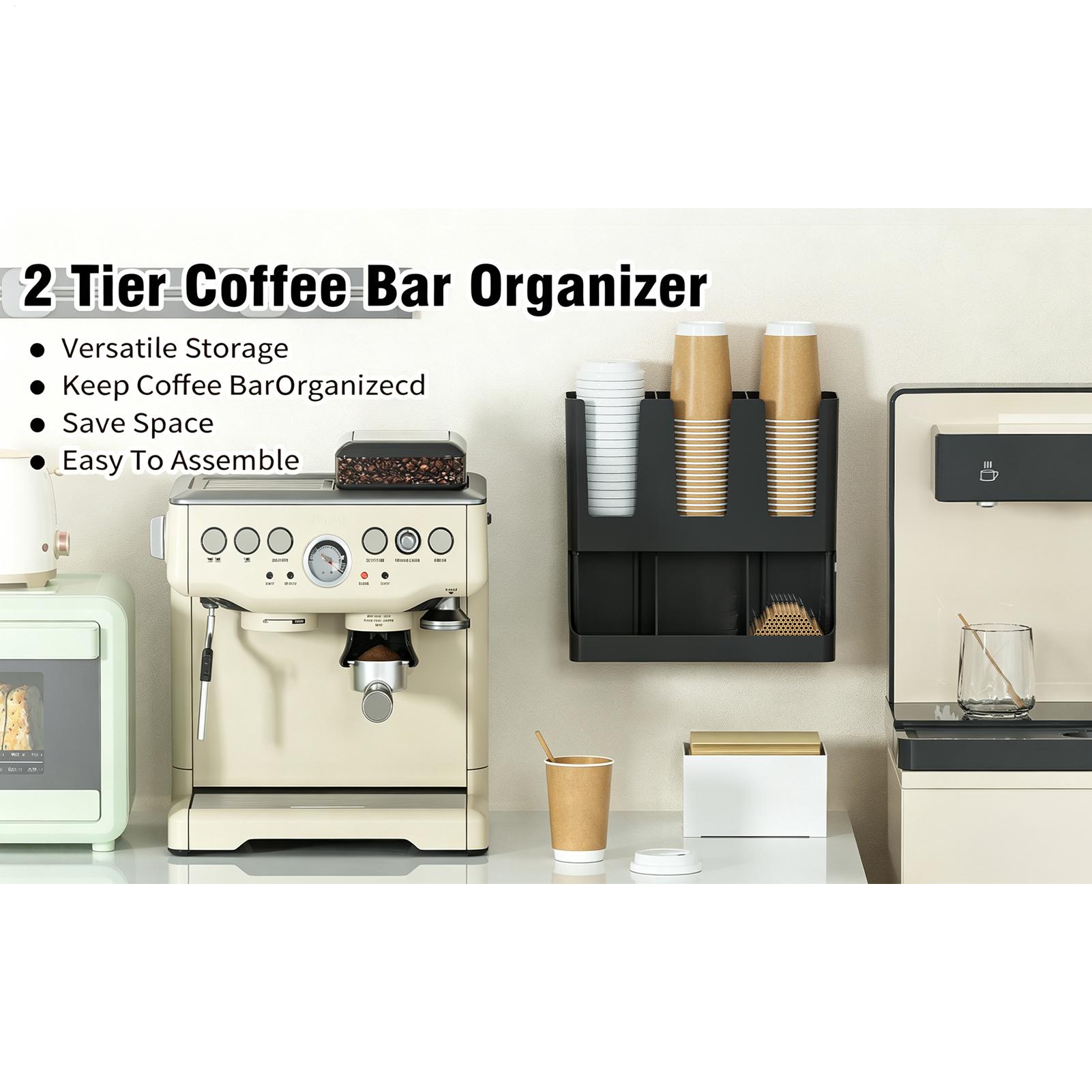 Coffee Station Organizer Wall  - Tea Coffee Set Up 评论和价格