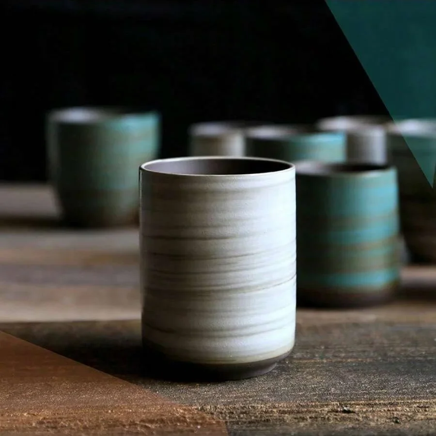 Hand-Painted Crackle Glaze Sto - Coffee Tea Flask 评论和价格
