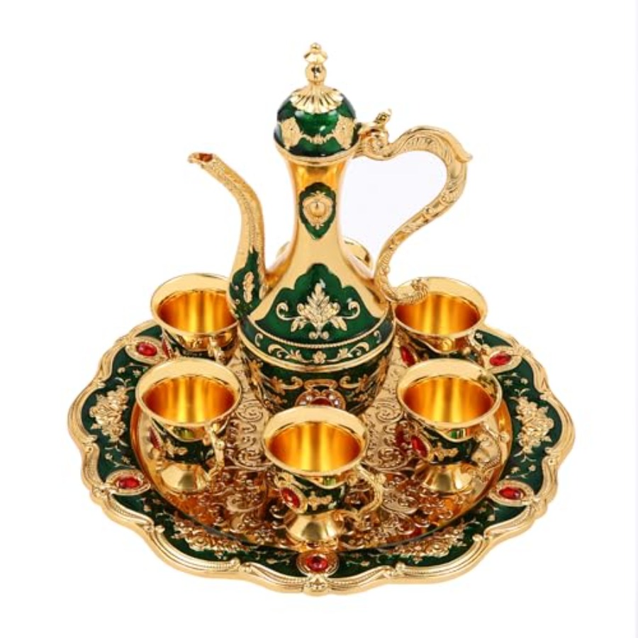 Vintage Turkish Tea Set with T - Coffee Tea Decanter 评论和价格