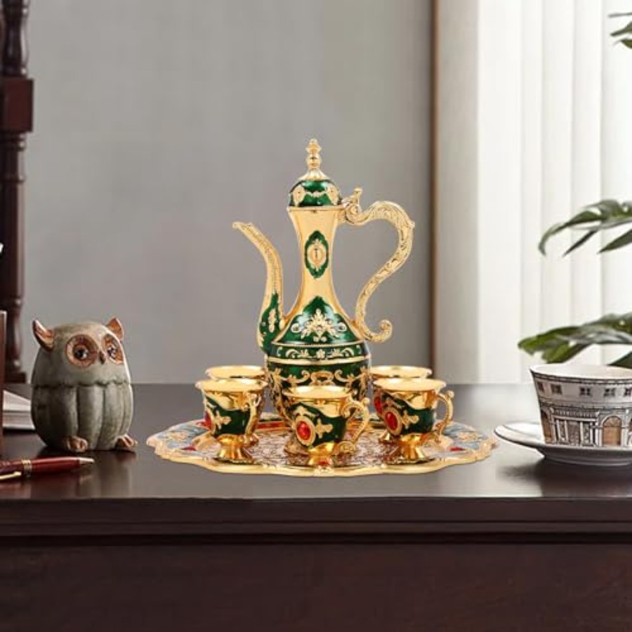 Vintage Turkish Tea Set with T - Coffee Tea Decanter 评论和价格