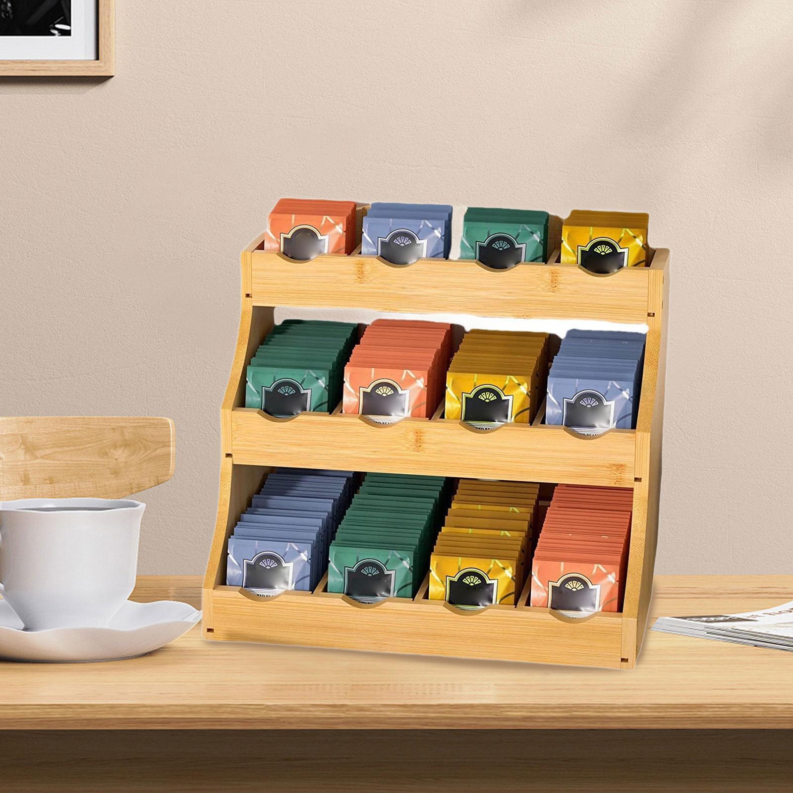 Tea Bag Organizer Wood Coffee  - Coffee Tea Break 评论和价格