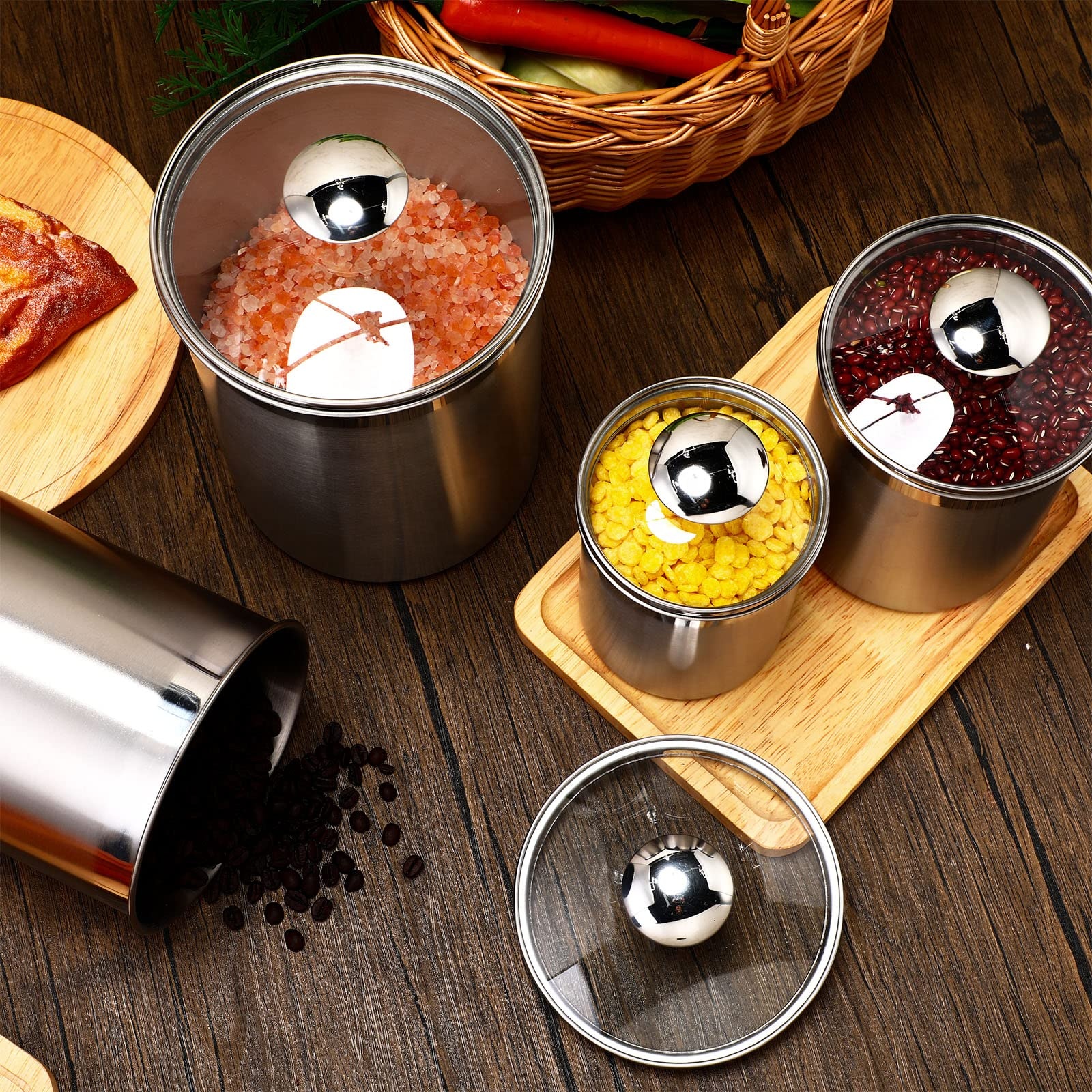Food Storage Containers Tea Co - Coffee Tea And Sugar Set 评论和价格