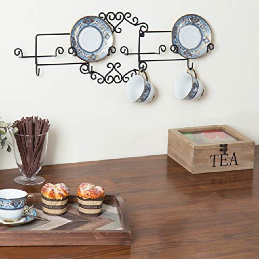 Vintage Scrollwork Black Metal - Tea Coffee Set Up 评论和价格