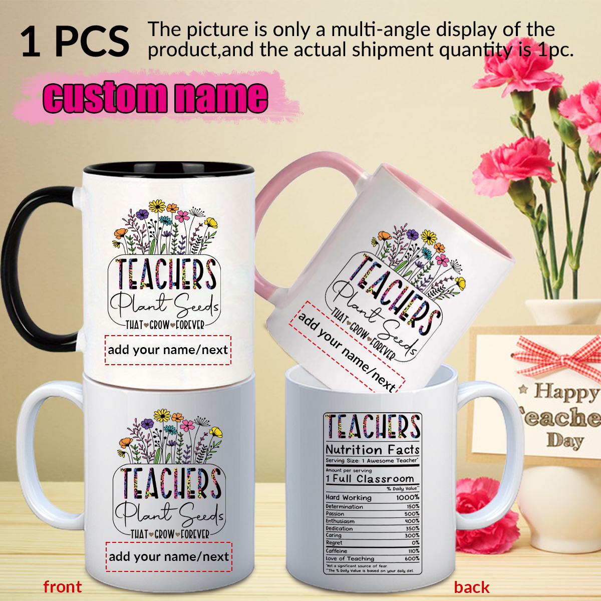 1pc Customize Name Personalise - Coffee Tea Name 评论和价格