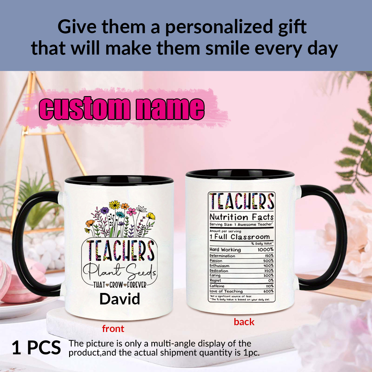 1pc Customize Name Personalise - Coffee Tea Name 评论和价格