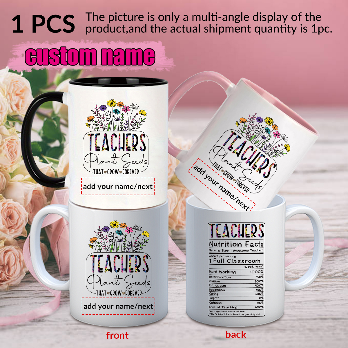 1pc Customize Name Personalise - Coffee Tea Name 评论和价格