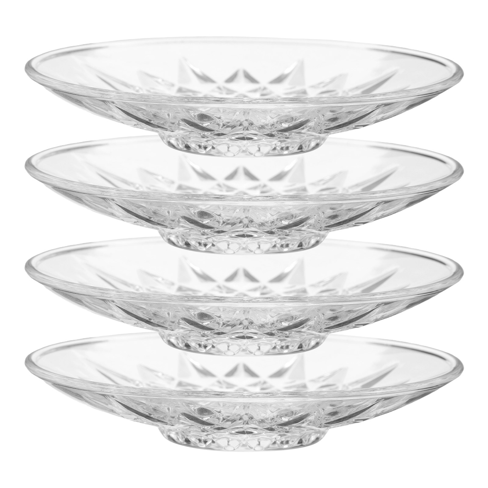 4Pcs Premium Round Glass Sauce - Tea Coffee Set Up 评论和价格