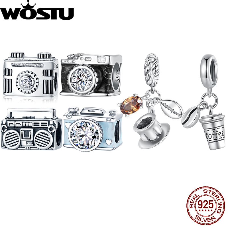WOSTU 925 Sterling Silver Blac - Coffee Tea Name 评论和价格