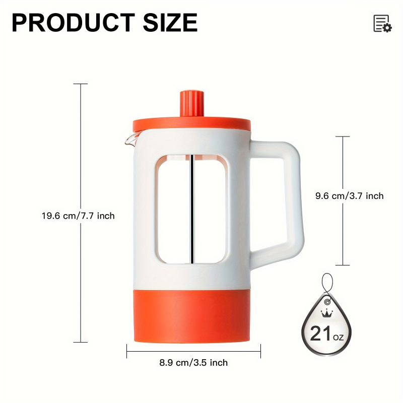 1pc 12/21/34ozStainless steel  - French Press Glass 评论和价格