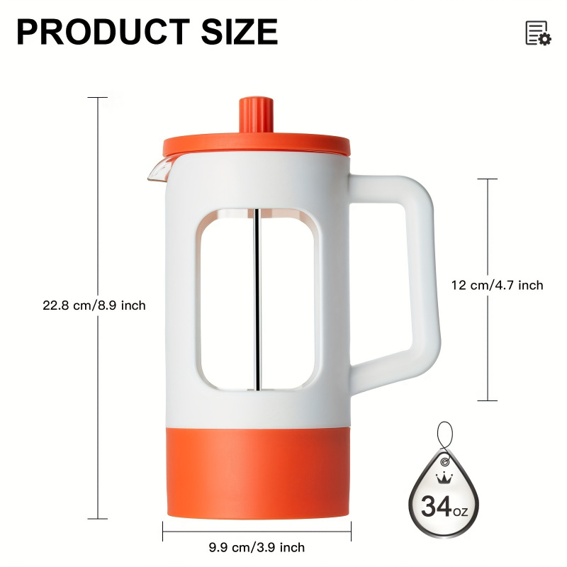 1pc 12/21/34ozStainless steel  - French Press Glass 评论和价格
